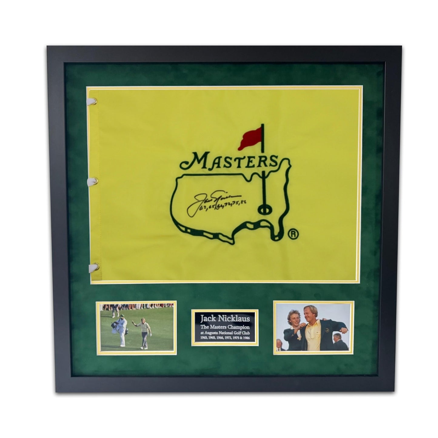 Jack Nicklaus limited edition signed Masters Flag