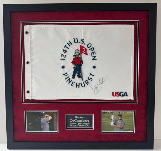 Signed Bryson DesChambeau US Open 2024 winning flag