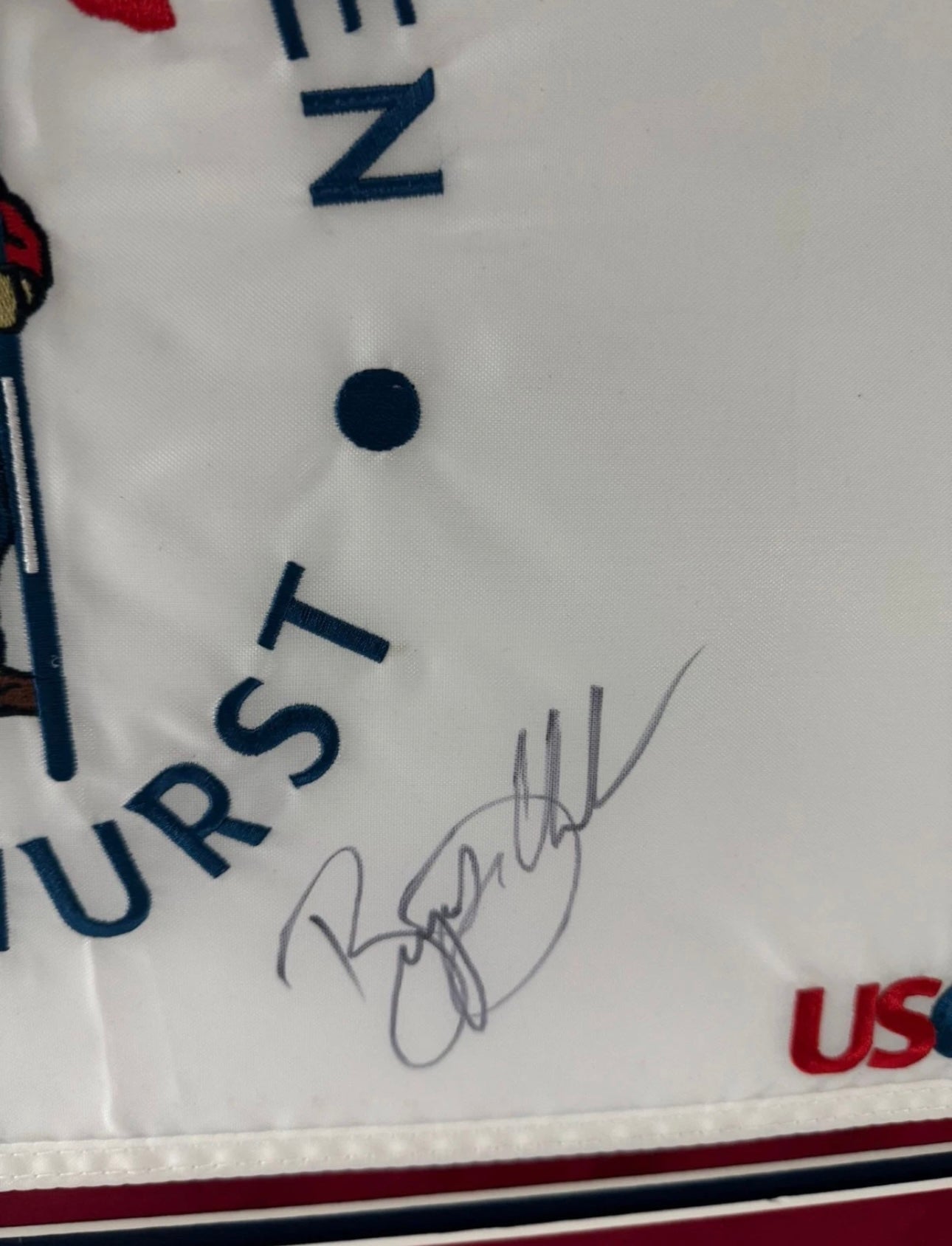 Signed Bryson DesChambeau US Open 2024 winning flag