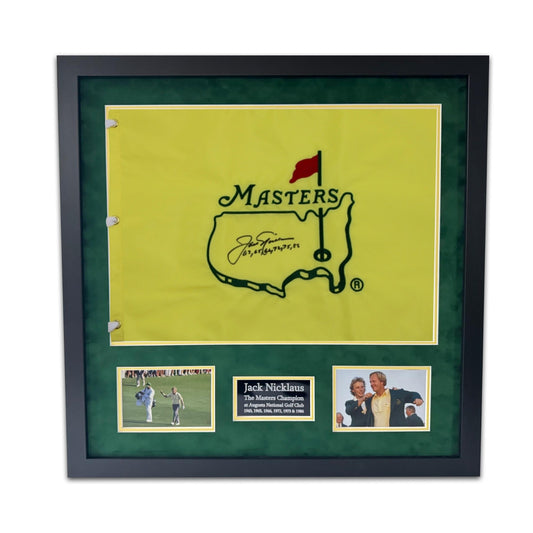 Jack Nicklaus limited edition signed Masters Flag