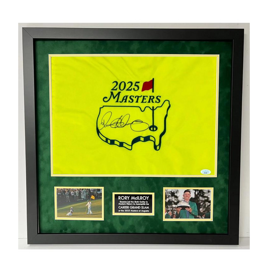 Rory McIlroy Masters Memorabilia 2025 - Career Grand Slam Signed Flag - Limited Edition