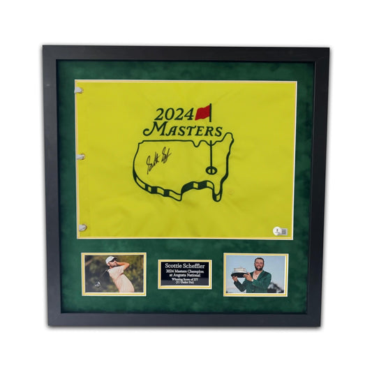 Scottie Scheffler Masters 2024 signed Flag