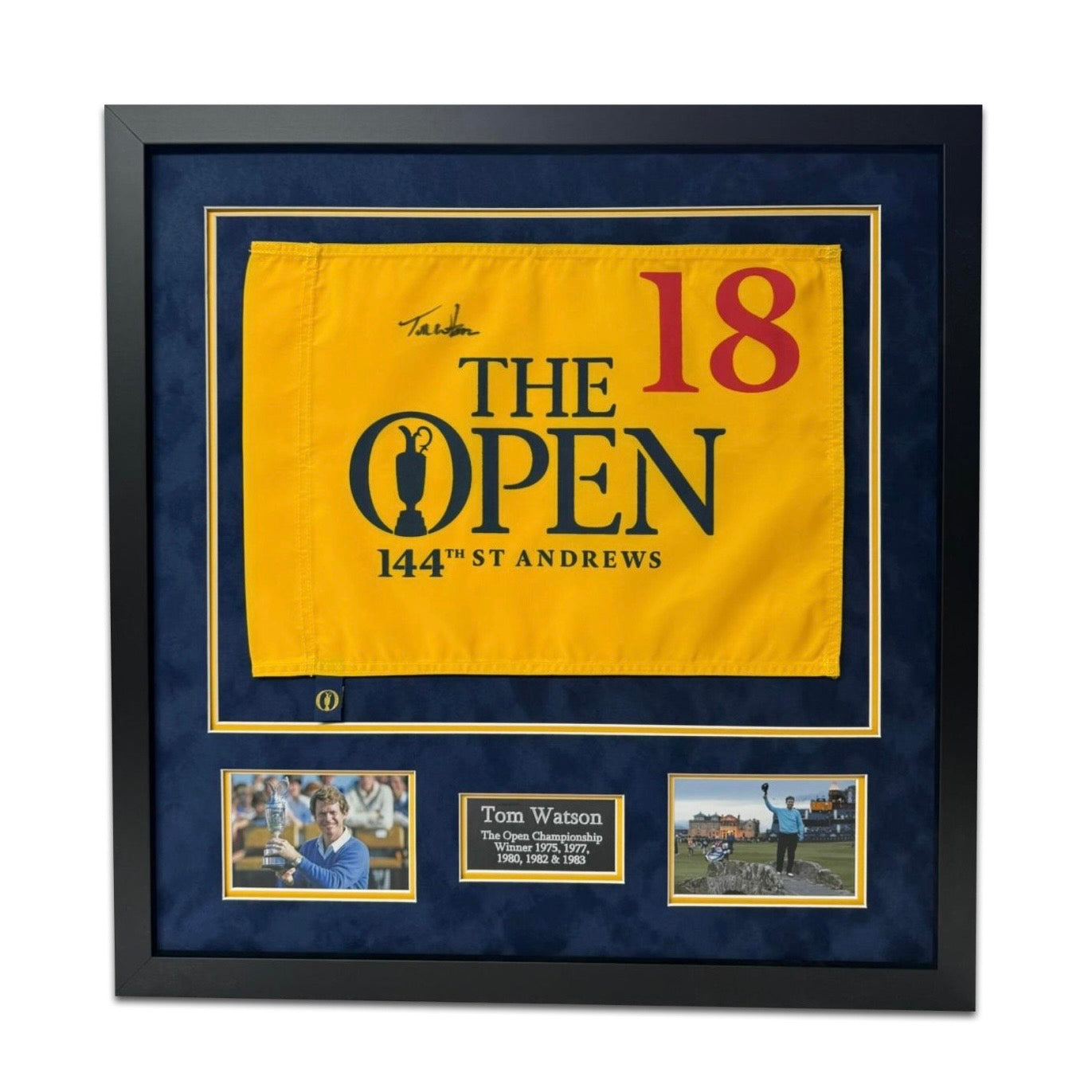 Tom Watson signed 144th British Open Flag